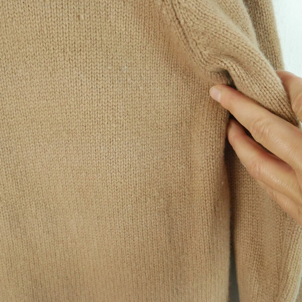 Lauren Ralph Lauren Petite Large Lambswool Horse Intarsia Mock Neck Sweater Tan - Picture 11 of 11